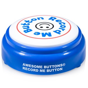 Record Me Button Brilliant Blue Unique Cheerful Design, Record Your Own Custom Audio with Built-in MIC, Play Back Any Time image 6