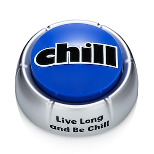 Chill Button The Coolest Stress Relief Toy on the Planet Premium batteries and collector sticker included image 1