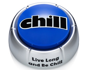 Chill Button - The Coolest Stress Relief Toy on the Planet - Premium batteries and collector sticker included