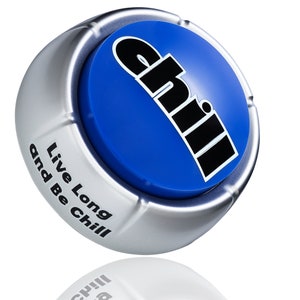 Chill Button The Coolest Stress Relief Toy on the Planet Premium batteries and collector sticker included image 2