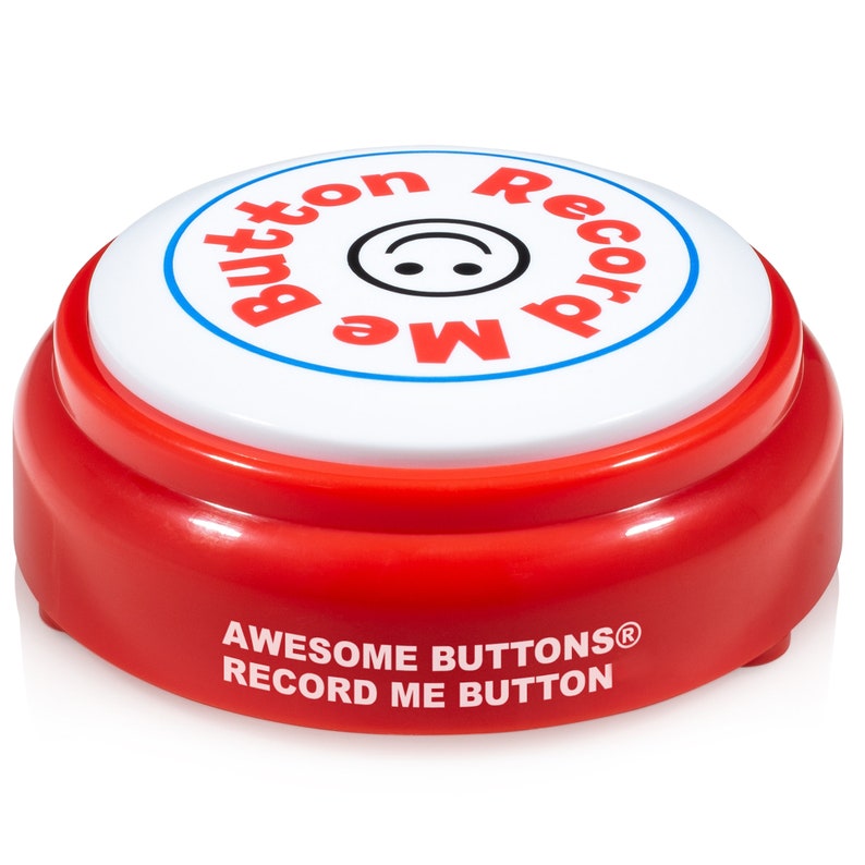 Record Me Button Racy Red Unique Cheerful Design Recordable with Built-in MIC, Play Back Your Own Custom Message Any Time image 6