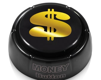 The Original Money Button - Audible Bling Desk Toy, Plays the Word Money 15 Different Ways, Entrepreneurial Gift, Premium batteries included