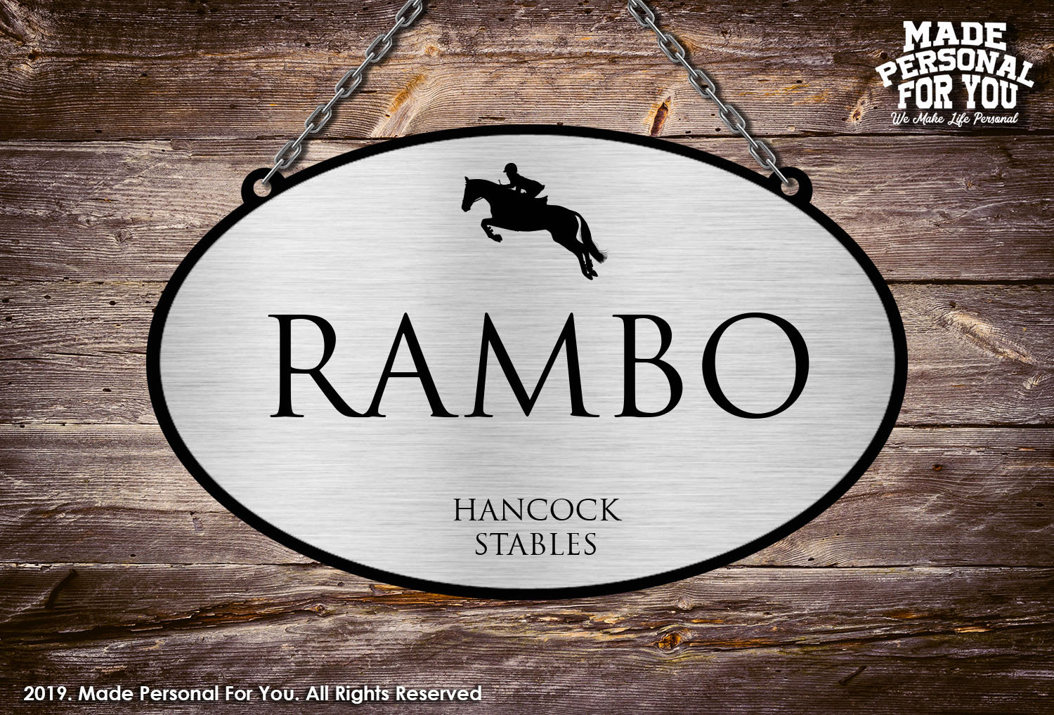 Hanging Horse Stall Name Plate. Perfect For Horse Shows. Oval Etsy