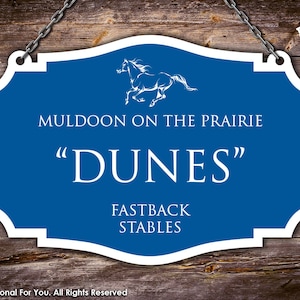 Hanging Horse Stall Name Plate. Perfect For Horse Shows. Ranch Design
