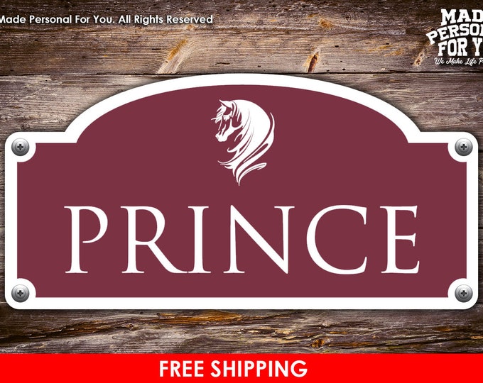 Featured listing image: Horse Stall Name Plate. Laser Engraved Personalization