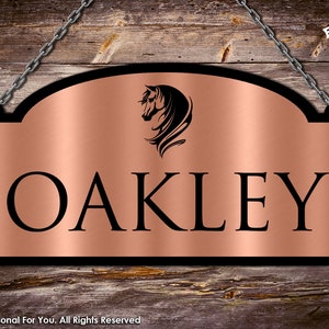 Hanging Horse Stall Name Plate. Perfect For Horse Shows. Executive Design