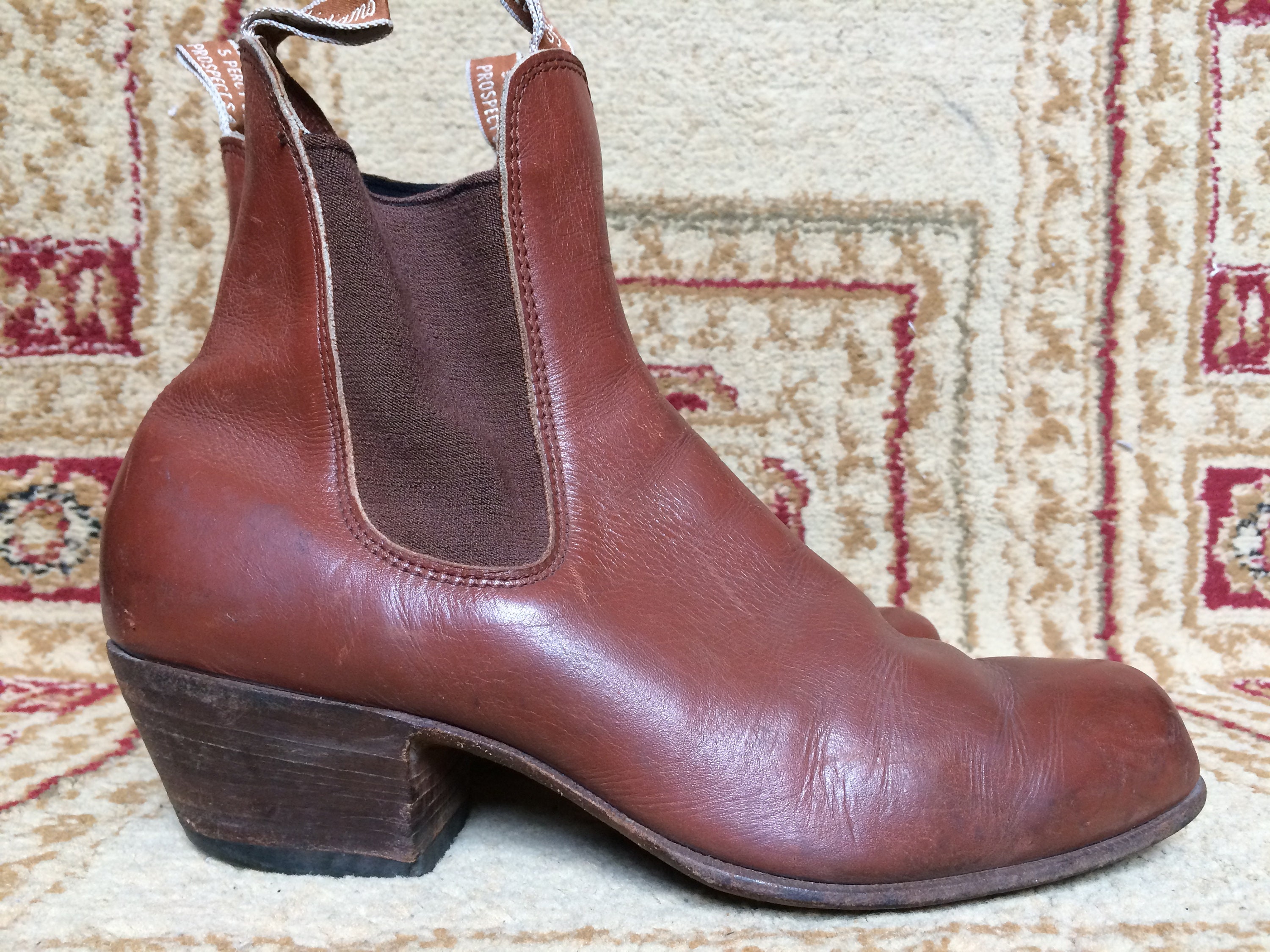 Vintage 80s RM Williams Boots Cuban Heel Bushman Brown Mens Sz Etsy