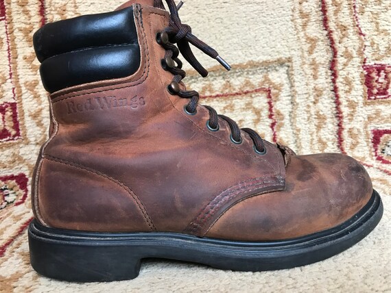 red wing lace up work boots