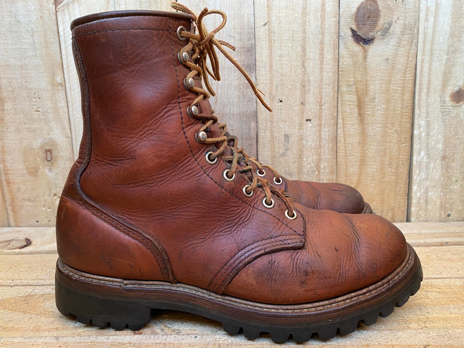 Vtg Red Wing Irish Setter Leather Logger Hunting Sport Boots Etsy
