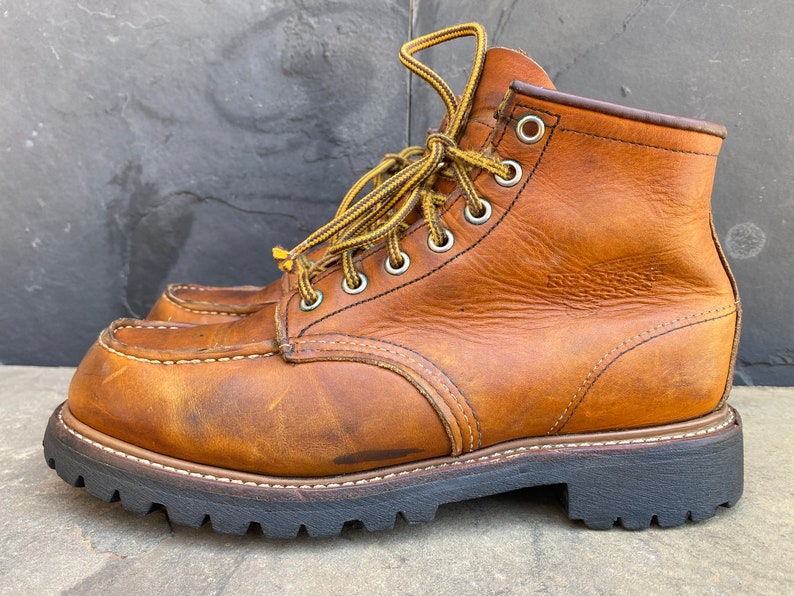 Red Wing Work Boots 8147 Classic Moc Toe Vibram Sole Rare Sz 7.5 D Etsy