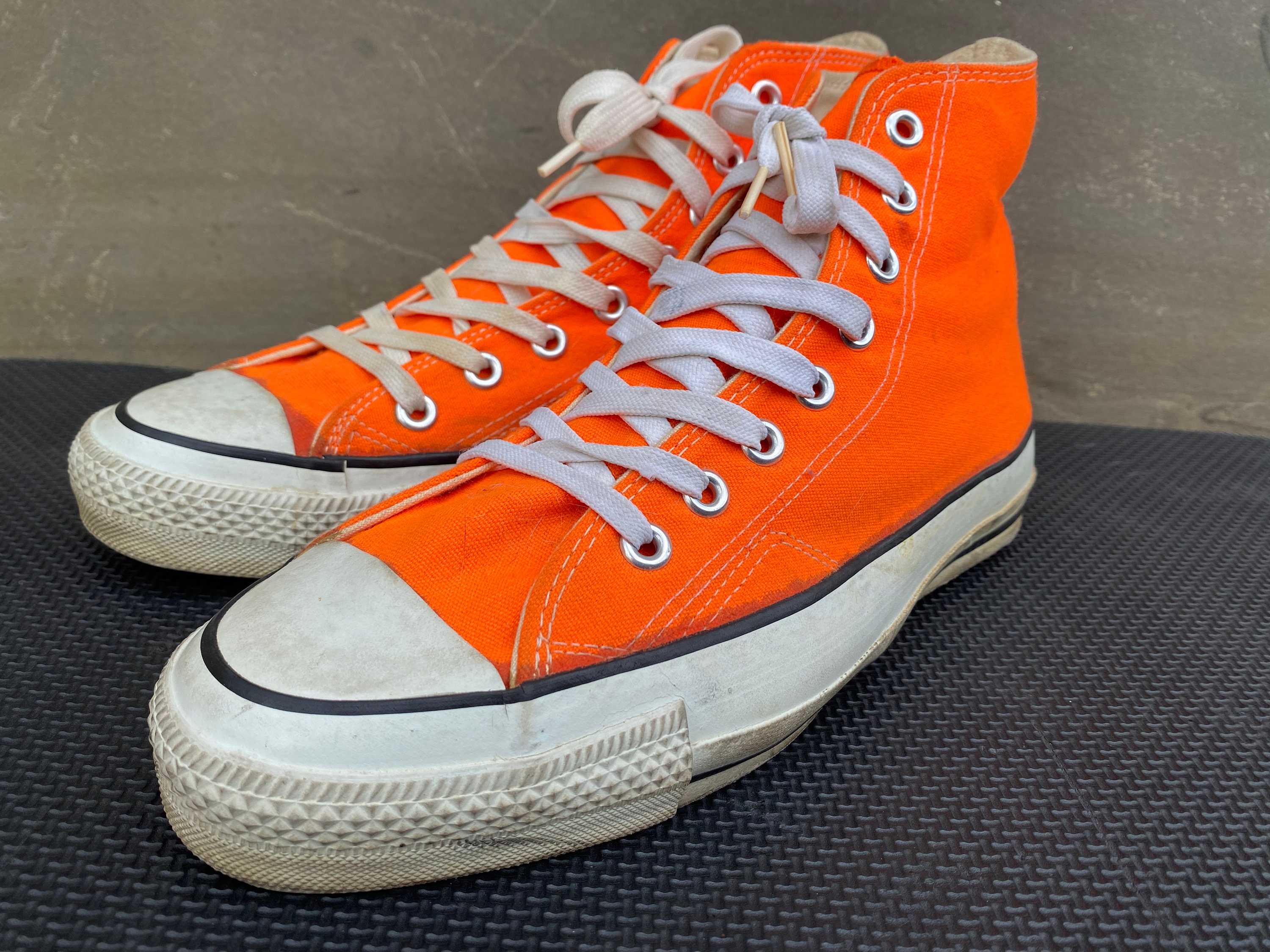 Vintage Orange Converse All Star Chuck Taylor Made USA High