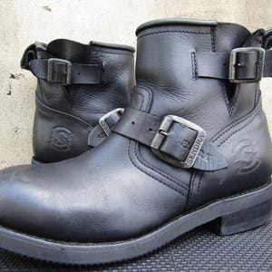 Sendra Biker Moto Engineer zwarte laarzen vintage gesp dames VK 6 | VS 8