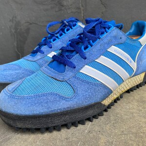 Vintage Adidas Marathon TR Trainer Classic Blue Yugoslavia UK 11.5 | US 12