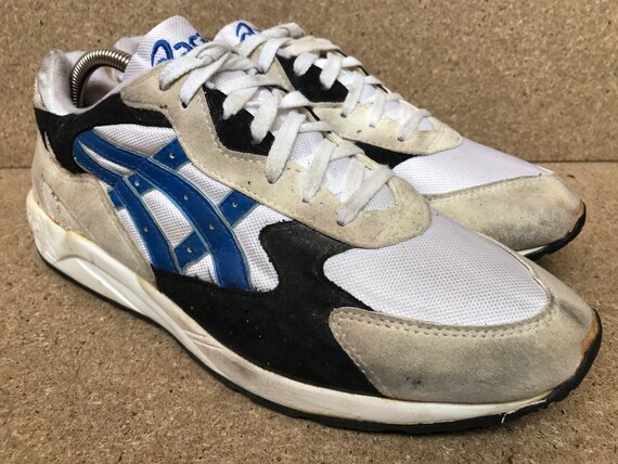 Rare Asics Gel Vintage 91s White Blue Made In Korea U… - Gem Rare Asics Gel Vintage 91s White Blue Made In Korea U… - Gem