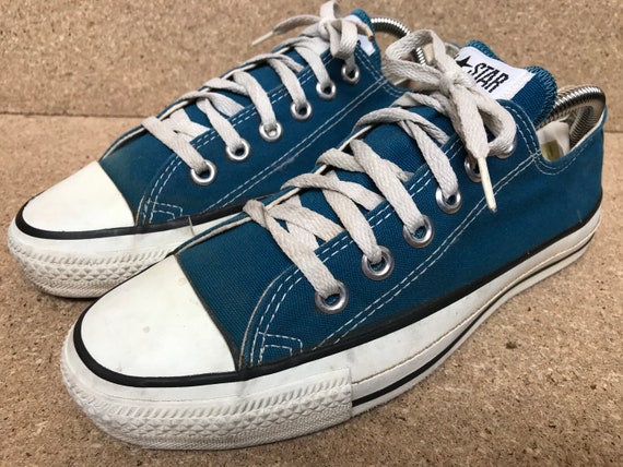 80s Converse All Star Chuck Taylor Top Blue Sz | Etsy