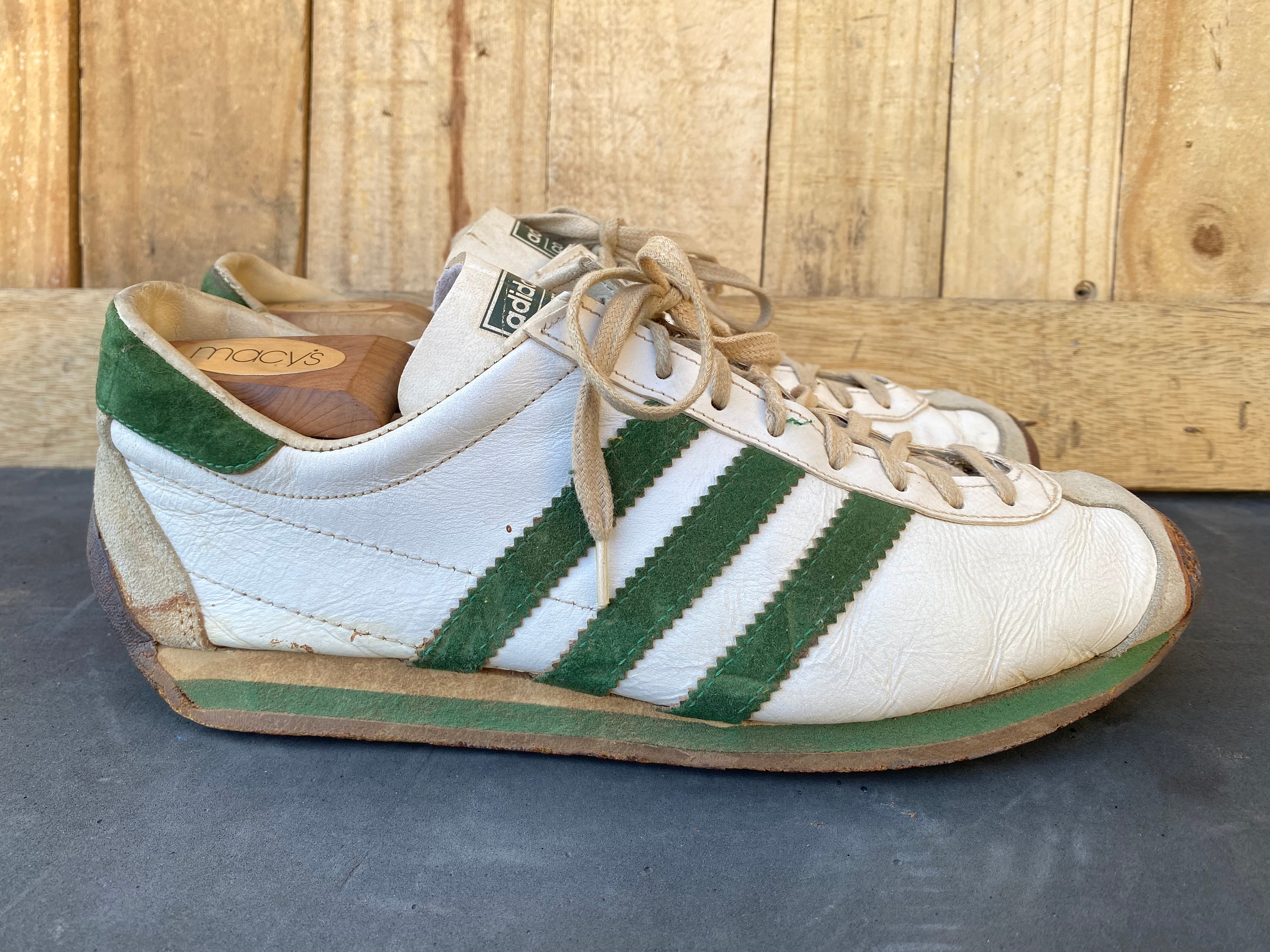 Buy Rare VTG 70s Adidas Country France White & Green Leather