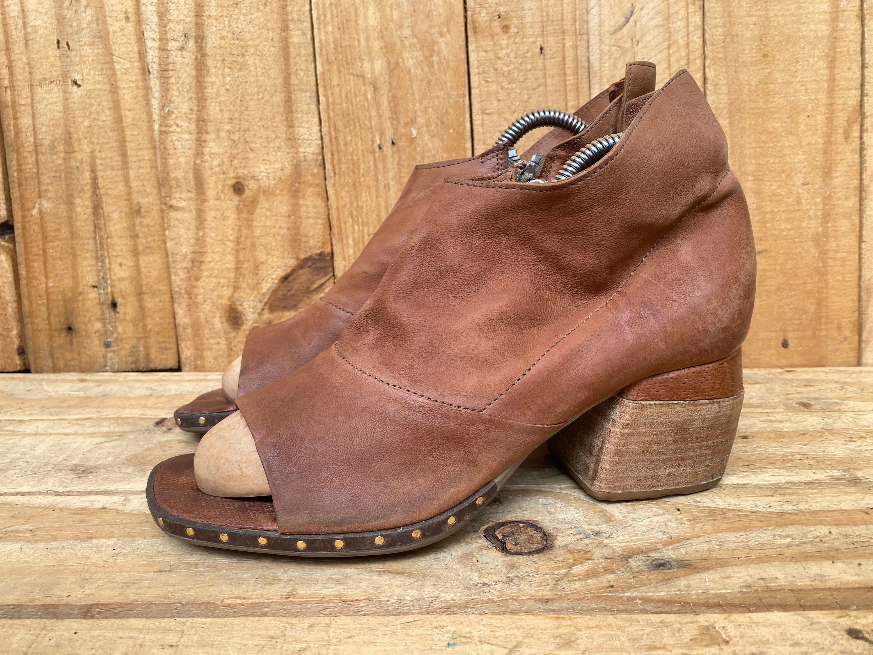 Peep Toe Boots Etsy Canada