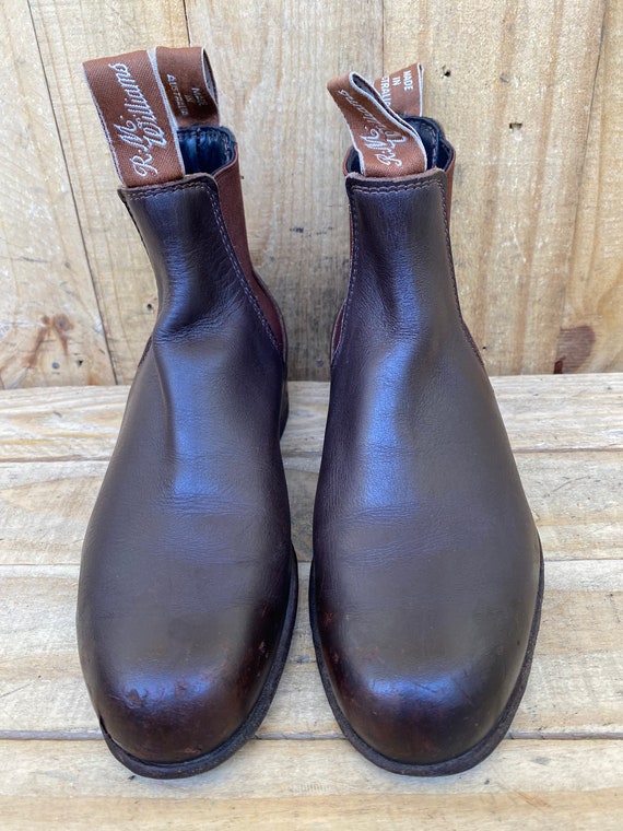 Vintage RM Williams Boots Chocolate Brown Leather Chelsea 