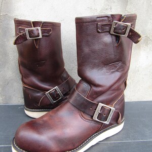 Rare USA Red Wing Engineer 2970 pull-on laarzen bruin leer heren VK 4,5 | US 5,5 d
