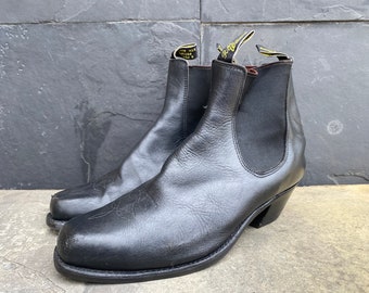 Vintage RM Williams Boots Bushman Santa Fe Black Cuban Made in Australia Size:- Aus 11 G | US 12