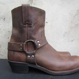 Frye harnas ingenieurslaarzen dames 10 m vierkante neus bruin Made in USA