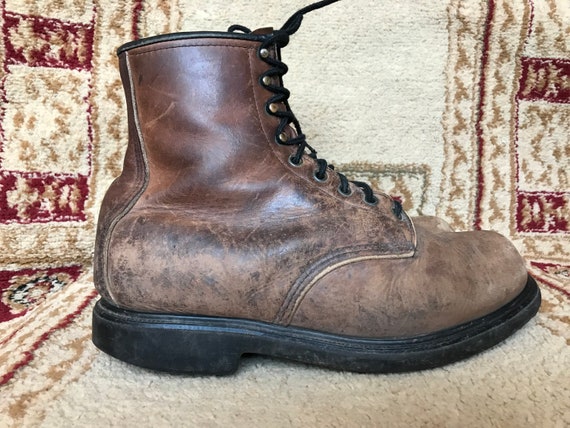 Red Wing Herren braun Leder SuperSole schnüren Arbeit Red Wing Herren braun Leder SuperSole schnüren Arbeit