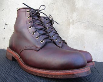 Carolina Vintage Engineer Boots Mens Black Leather