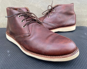 Red Wing Heritage 3141 Chukka-Stiefel aus Leder, hergestellt in den USA, Braun, Herren 11 D