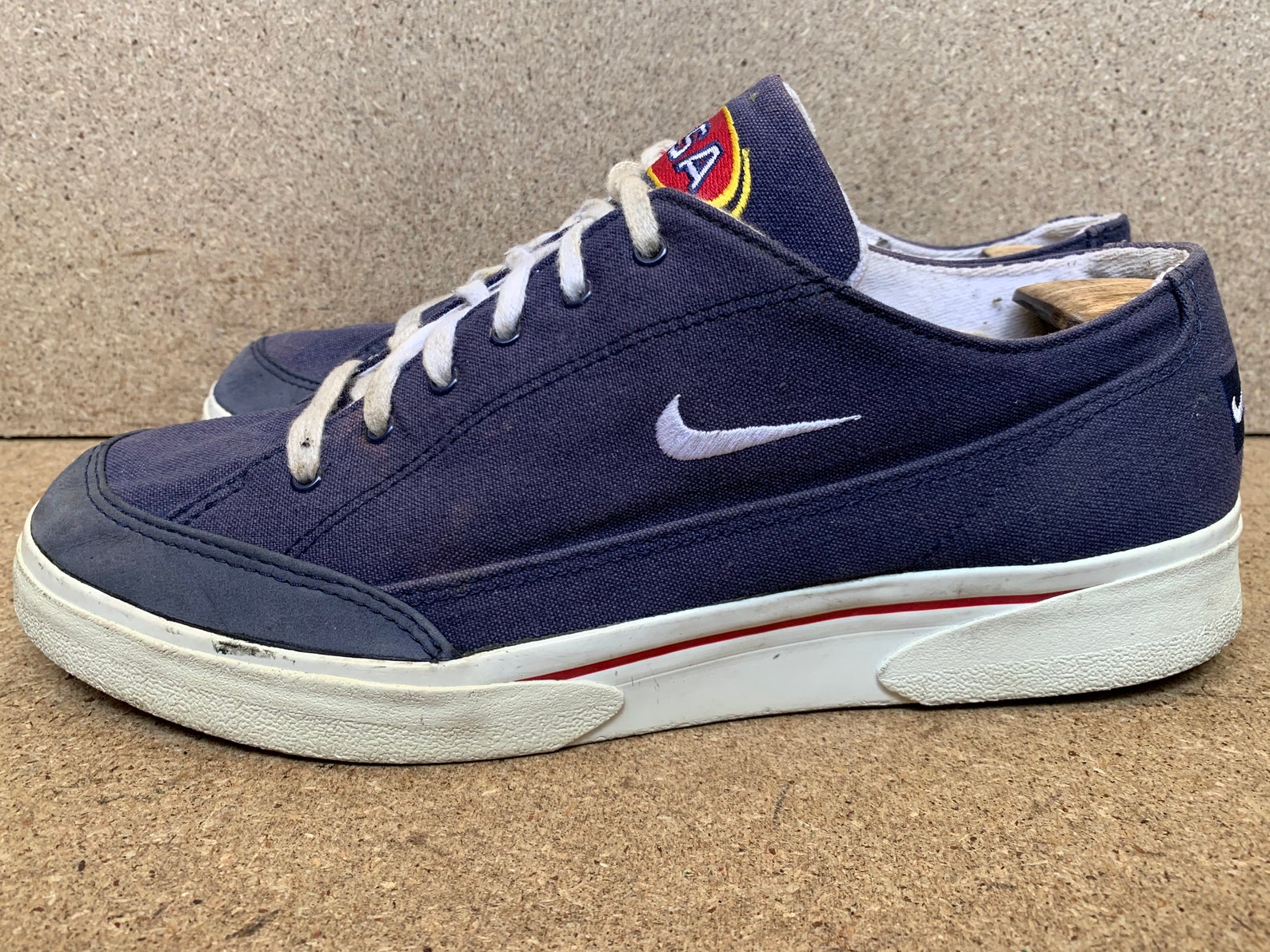 Vintage 1996 NIKE Gts Blue Olympic Canvas Challenge Court Sz Etsy