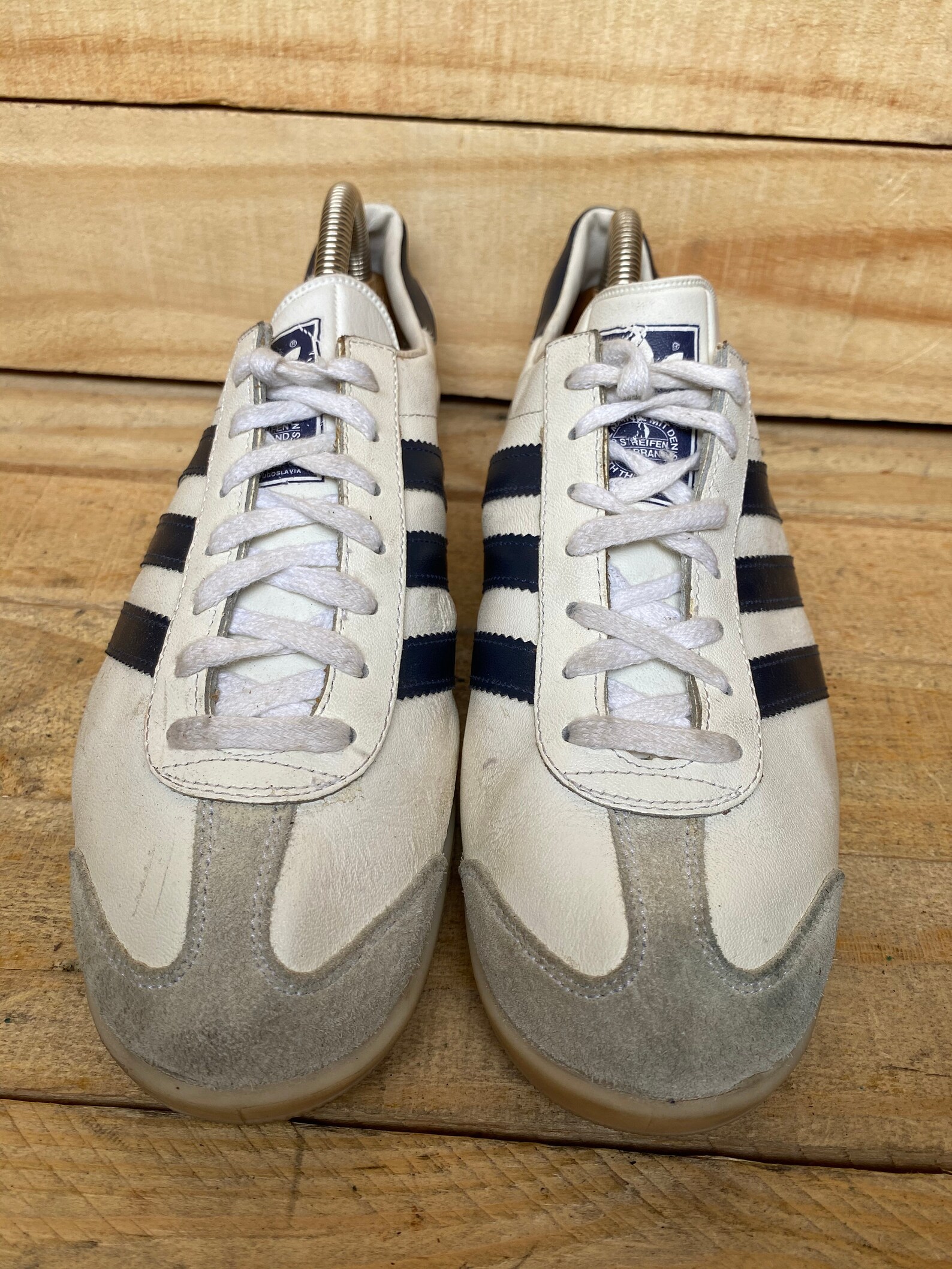 Vtg Adidas REKORD S Made in Yugoslavia White Men Sz UK 8.5 | Etsy