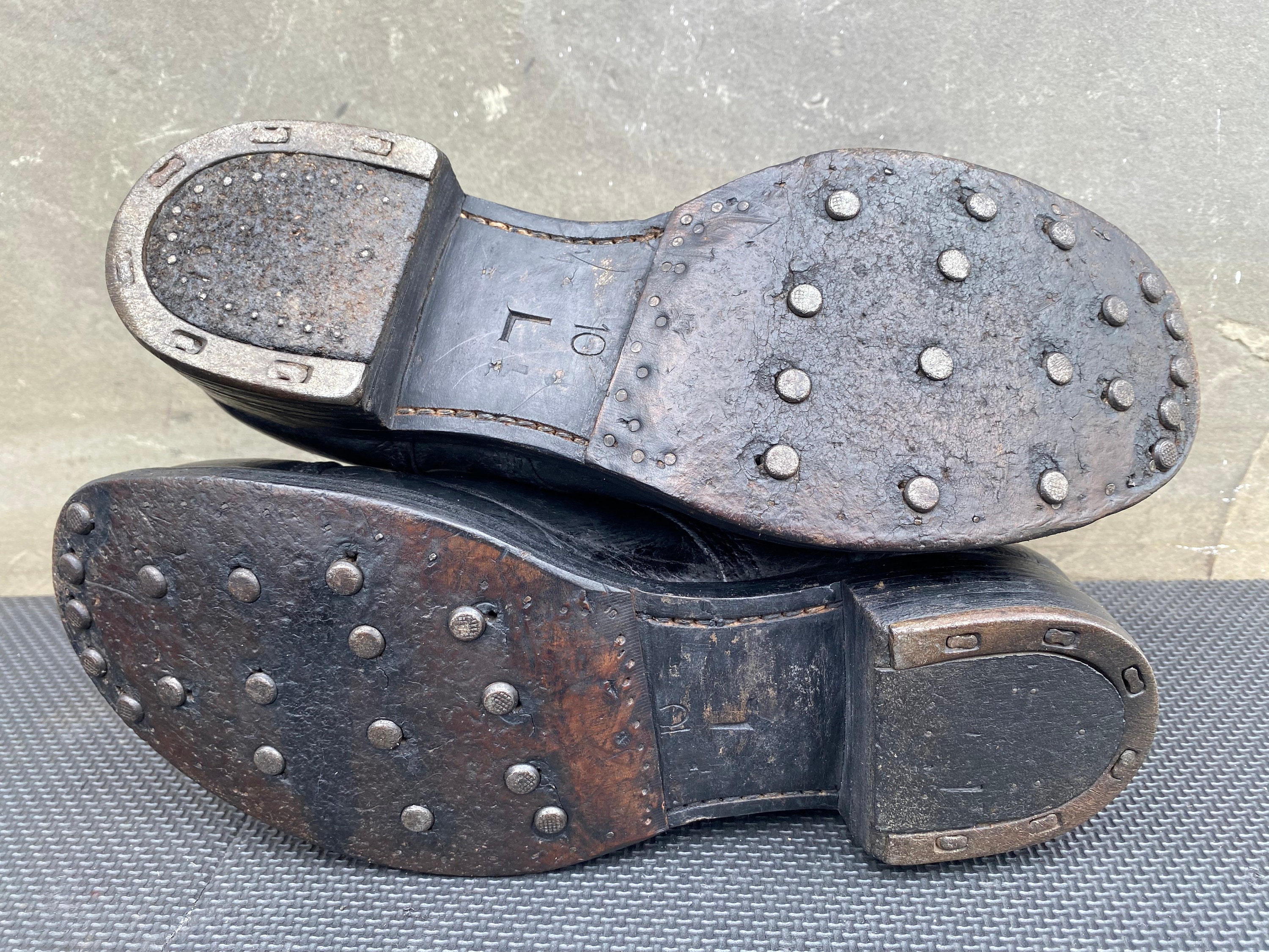 Genuine Surplus Vintage Army Ammo Hobnail Boots Parade Issue UK 10 US 11
