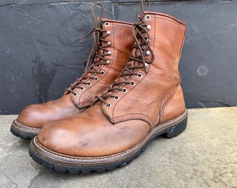 Vintage Made in USA Red Wing Irish Setter 899 Boots Brown Leather Mens 9.5 EE