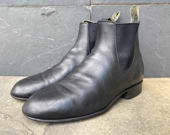 Vintage Rare RM Williams Mens Boots Black turnout AU 10 G | US 11