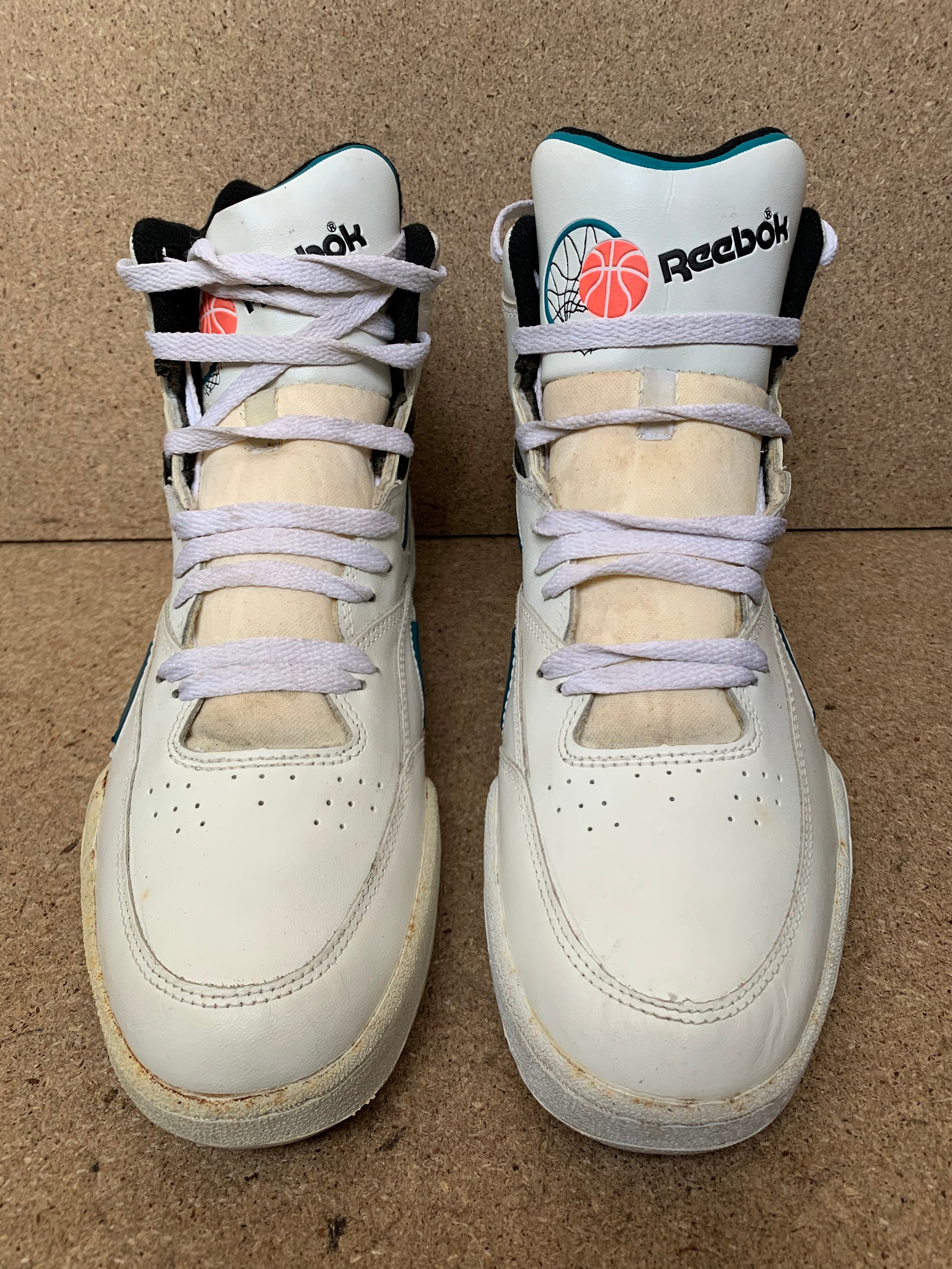 Rare Vintage Reebok Basketball White Shoes Hexalite Hi Top Sz Etsy