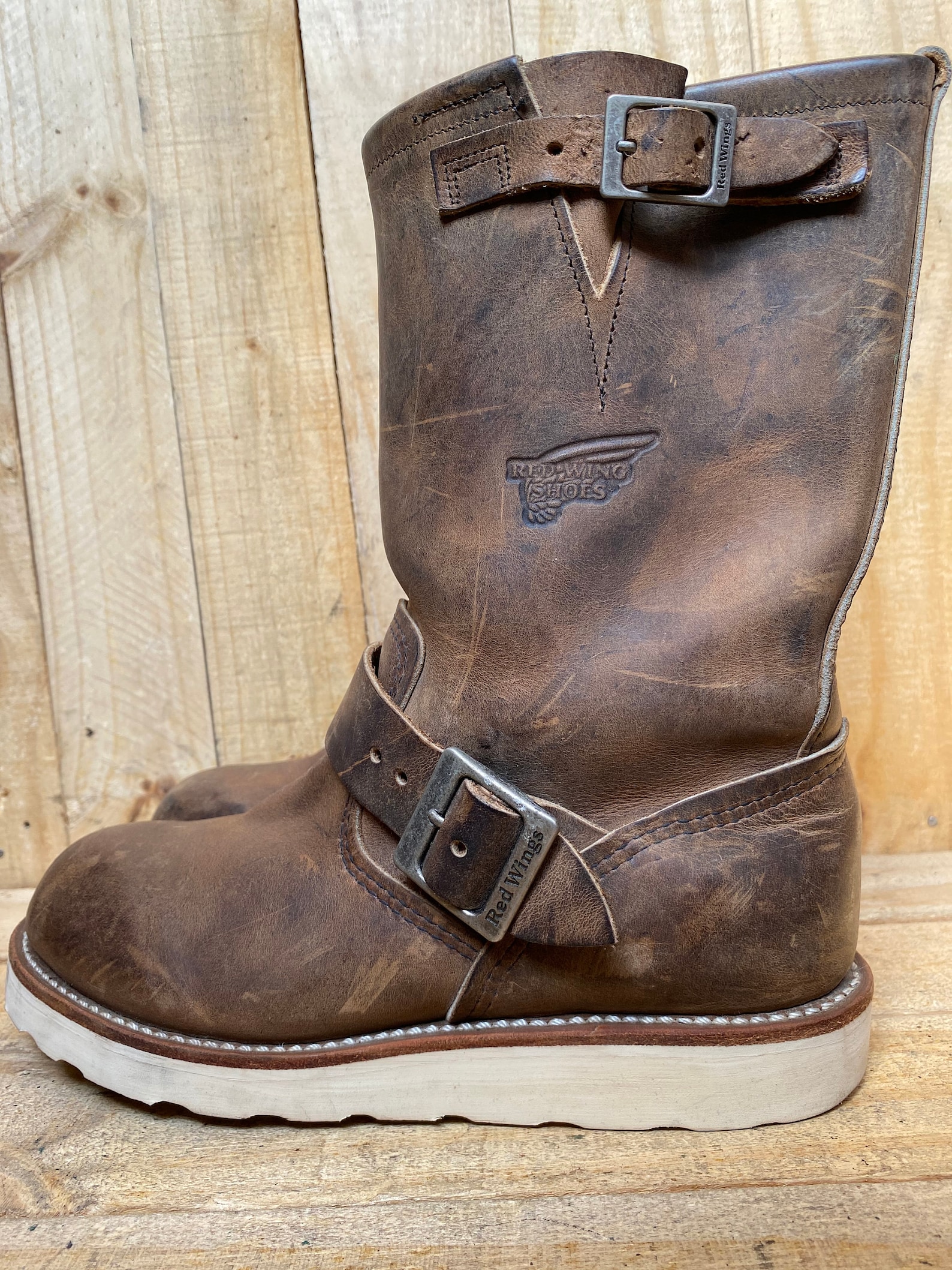 Red Wing Heritage Engineer Boots 2975 Brown Leather Sz men Etsy