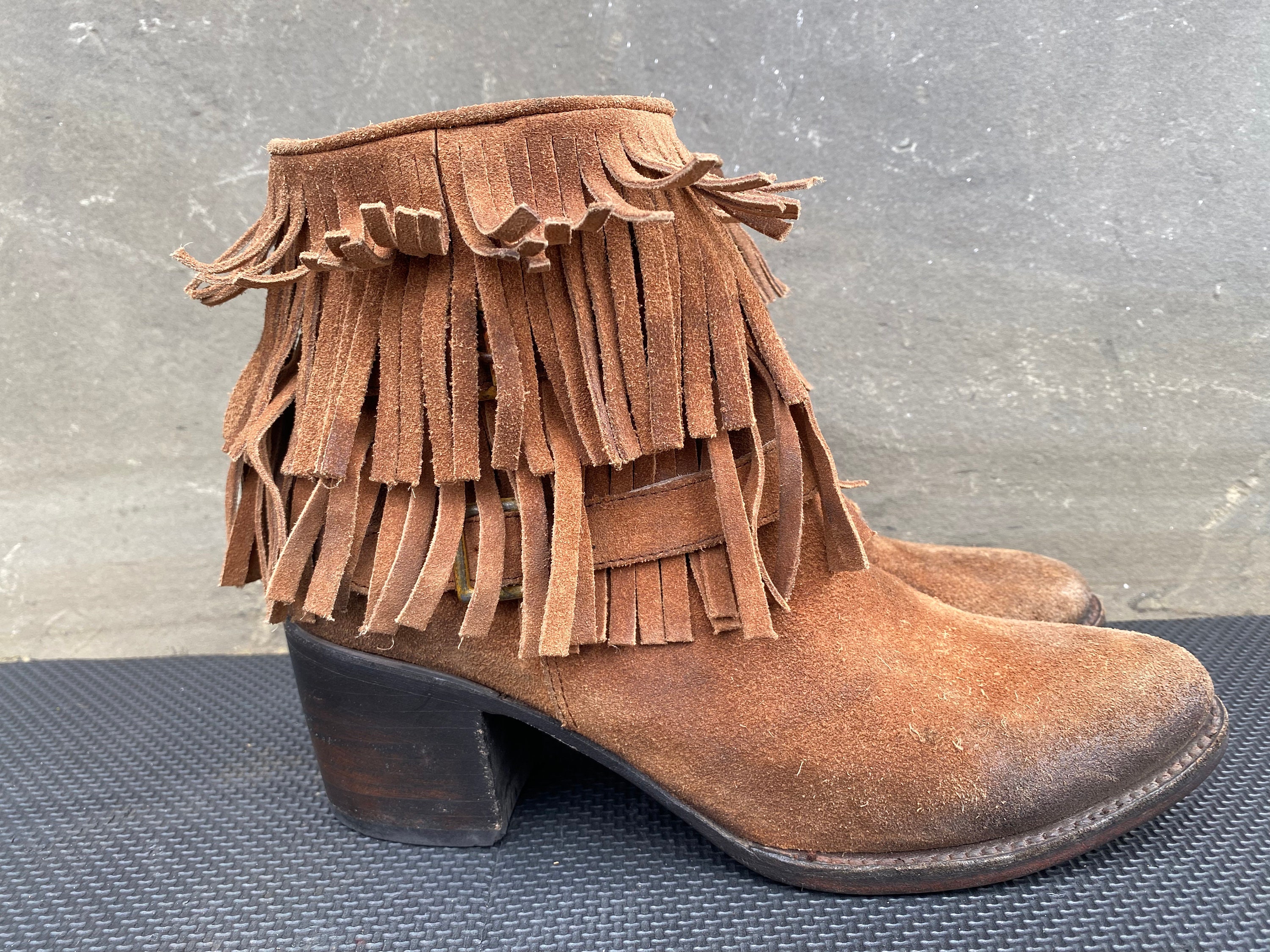 Freebird By Steven Belle Western Boho Fringe Boots
