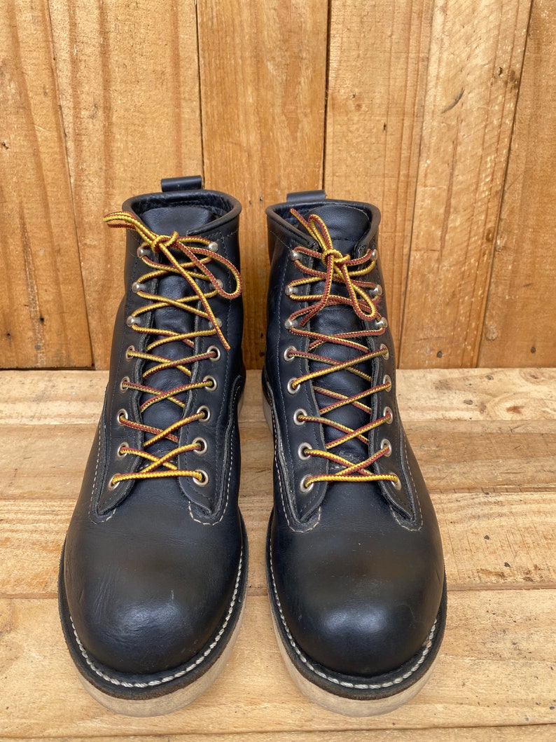 Red Wing Work Boots 2913 6 LINEMAN Boots Black Chrome Etsy