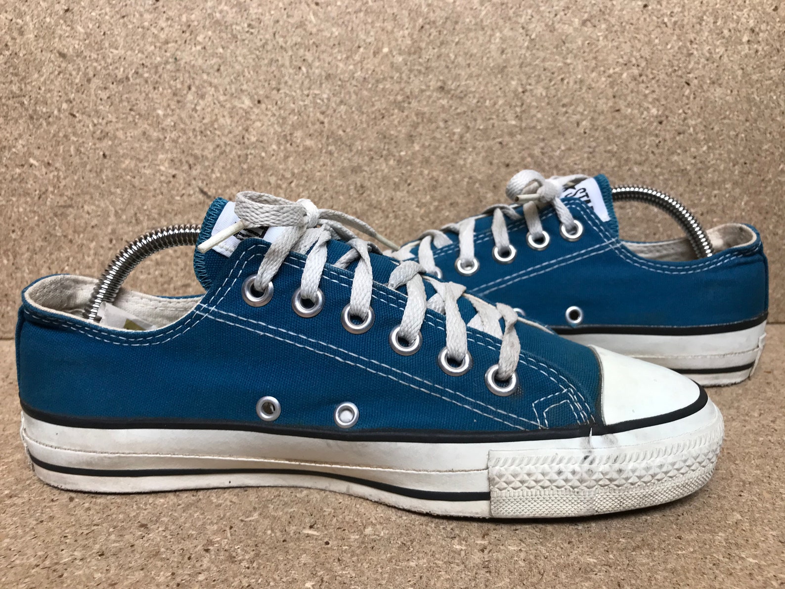 Vintage 80s Converse All Star Chuck Taylor Low Top Blue Sz 5.5 Etsy