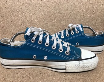 Vintage 80s Converse All Star Chuck Taylor Low Top Blue Sz Vintage 80s Converse All Star Chuck Taylor Low Top Blue Sz