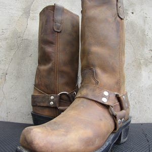 Mint Vintage Double H harnas biker zeldzame leren motorlaarzen VS 7,5 M