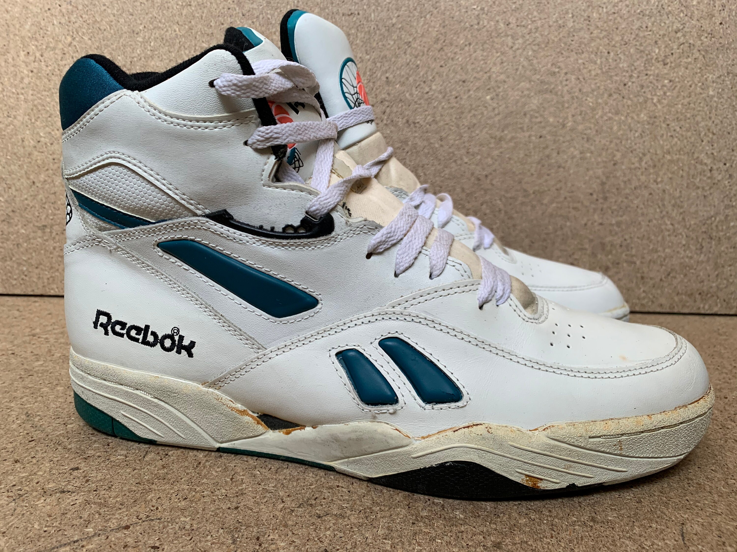 Rare Vintage Reebok Basketball White Shoes Hexalite Hi Top Sz Etsy