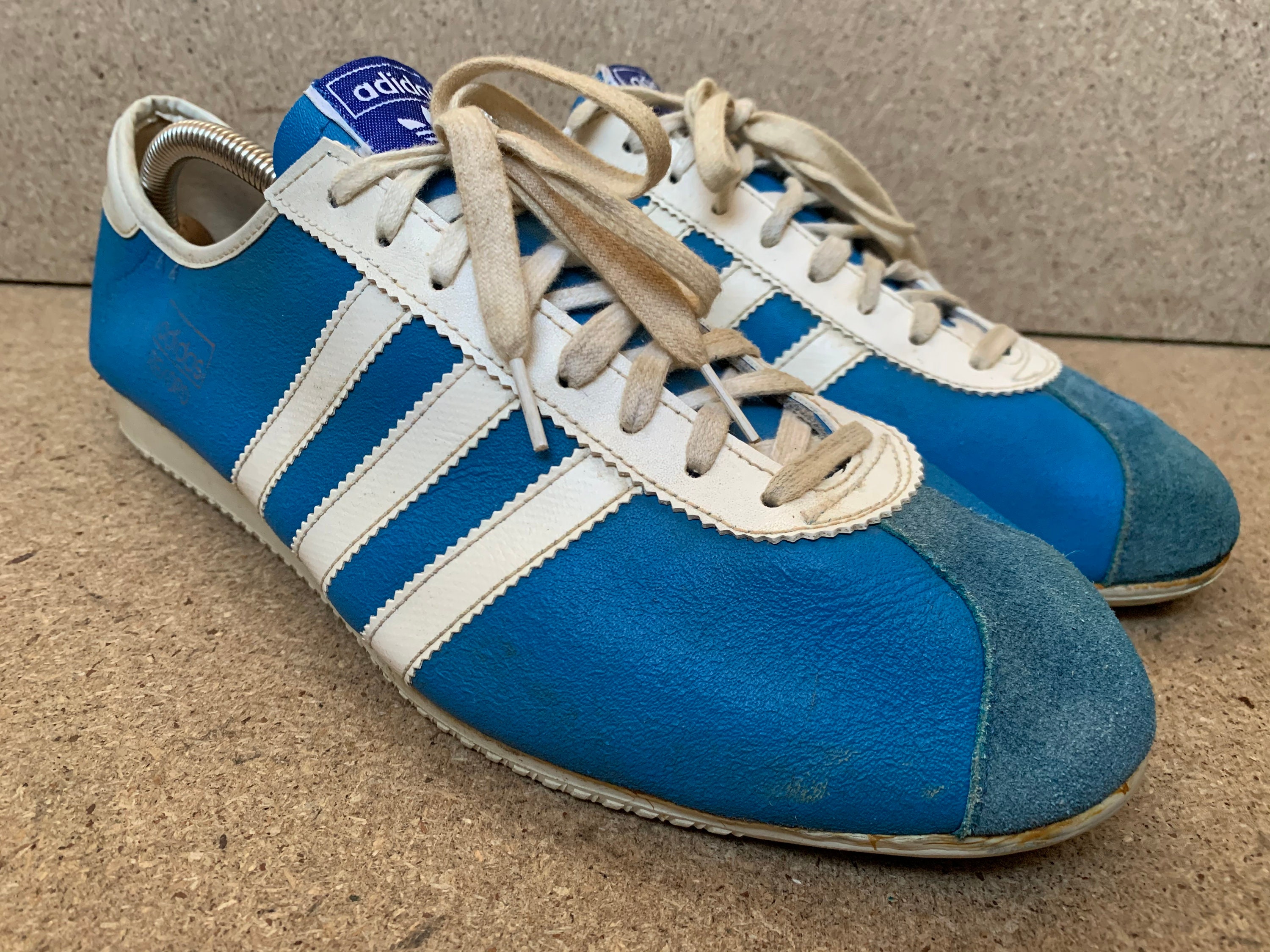 Rare Vintage Adidas Blue X White Sz - Etsy