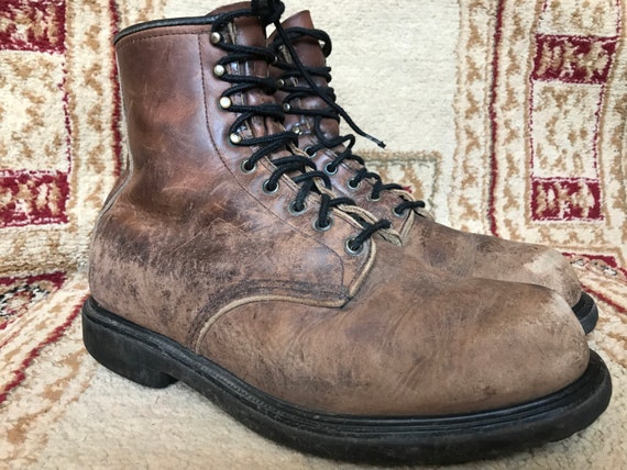 mens leather lace up work boots