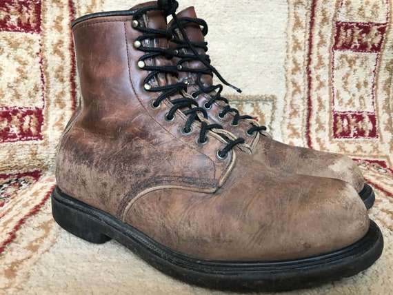 leather lace up work boots