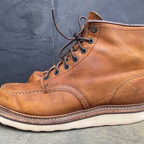 Red Wing Classic Copper Rough & Tough Moc Toe, Work Boots #1907  Size:- 7.5 D