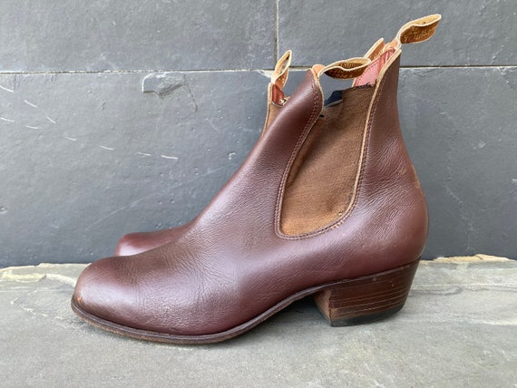 Vintage RM Williams Boots | Chocolate Brown Leather Chelsea Boots Mens 11