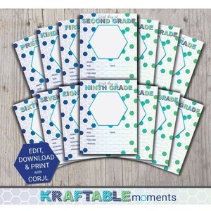 School Memories * School Scrapbook * School Papers * Hex Set - 1st Day of School