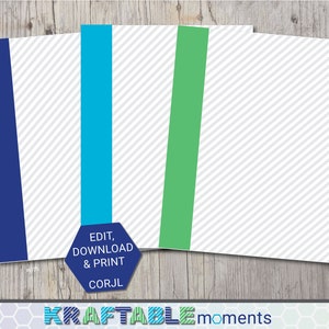 School Memories * School Scrapbook * School Papers * Block Design Blank Pages