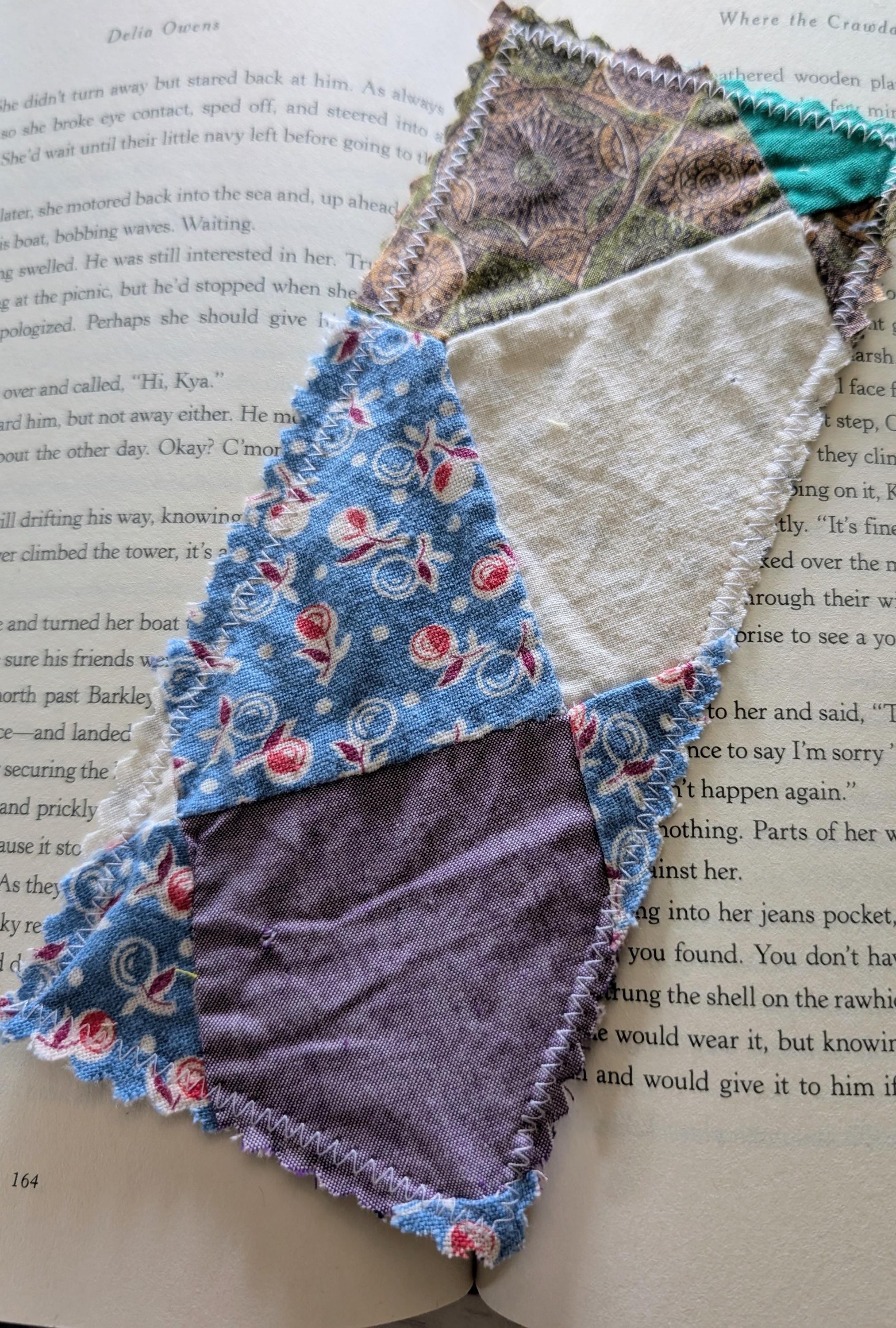 Repurposed Vintage Quilt Bookmark, Handmade Quilted Bookmark - Etsy