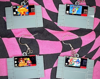 SNES Cartridge Acrylic Earrings